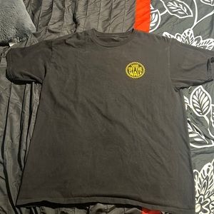 Large Black Vans Shirt with Yellow Graphic on Front and Back